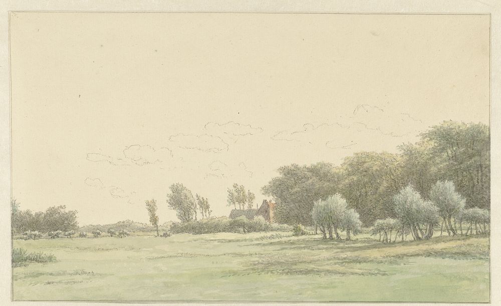 Landschap in de omgeving van Wageningen (1755 - 1818) by Egbert van Drielst