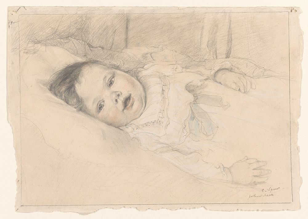 Babyportretje (1877 - 1918) by Cornelis Spoor