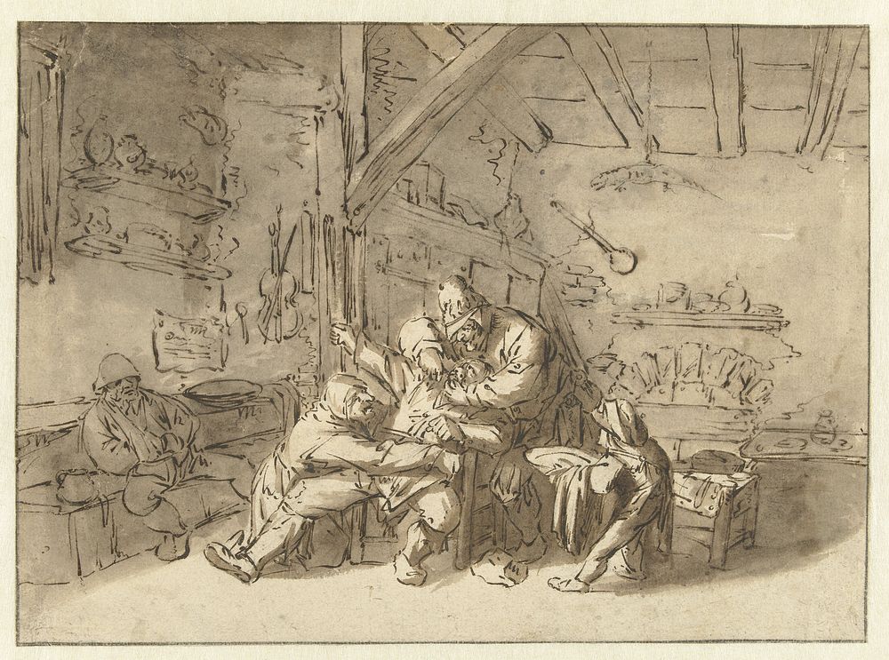 De kiezentrekker (c. 1675 - c. 1699) by Adriaen van Ostade