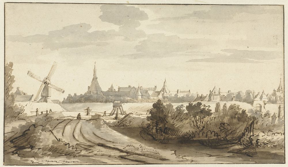 Gezicht op Ravestein (1653 - 1659) by Nicolaes Maes and Philips Koninck