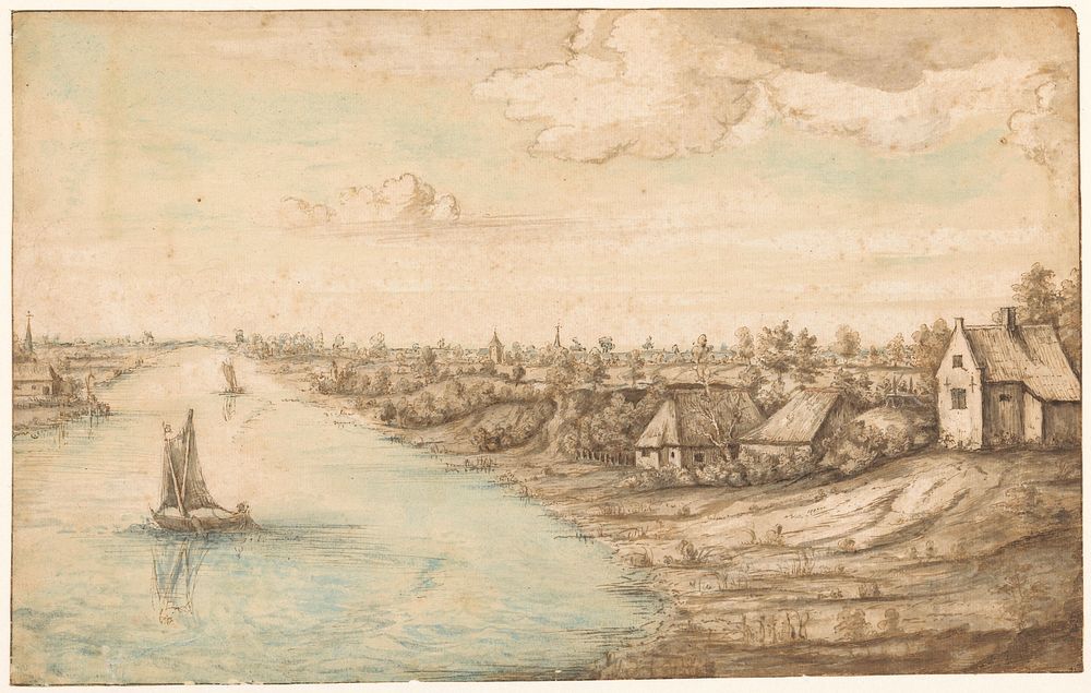 Rivierlandschap (1605 - 1673) by Lucas van Uden