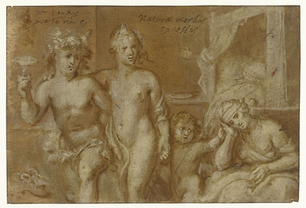 Gevolgen van de omgang met Bacchus en Venus (1566 - 1629) by Otto van Veen