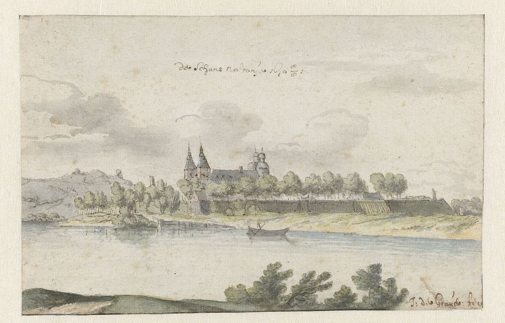View of Fort Navagne, Limburg (1670) by Josua de Grave