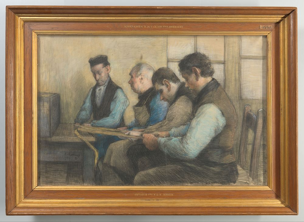 Blinde mattenvlechters (1891) by Anthon Gerhard Alexander van Rappard