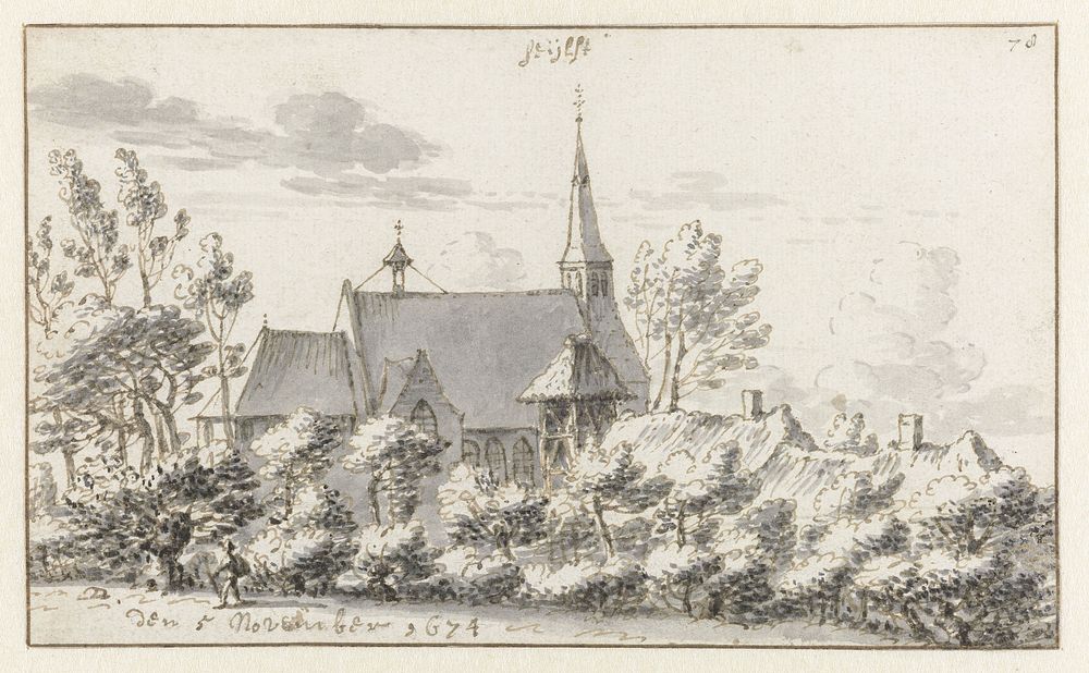 View of Zeelst, Noord-Brabant (1674) by Barend Klotz and Josua de Grave