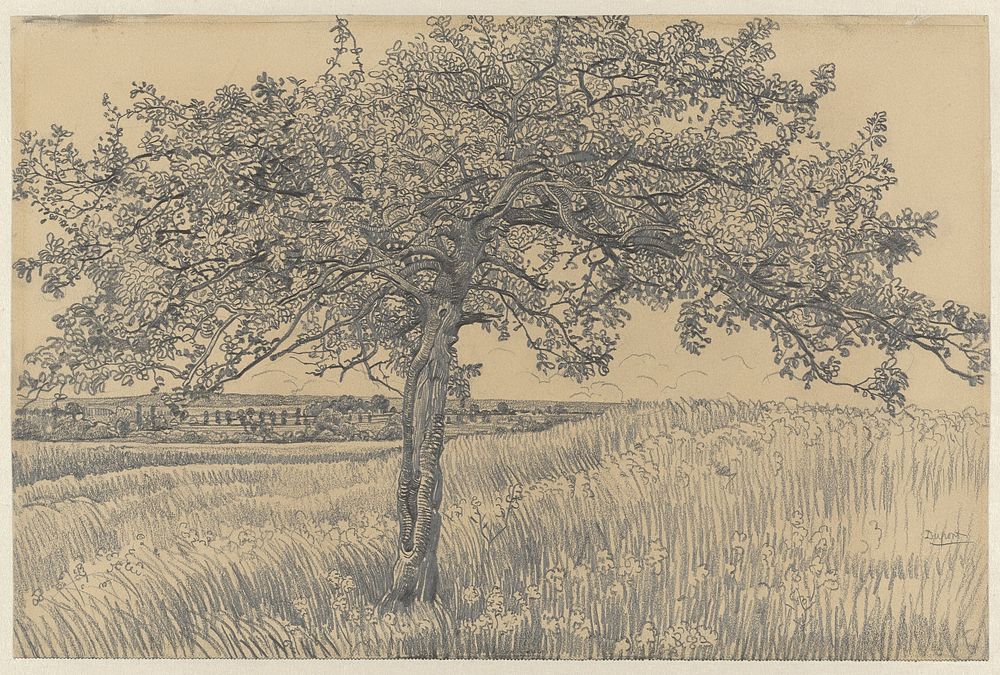 Appelboom in landschap (1880 - 1911) by Pieter Dupont