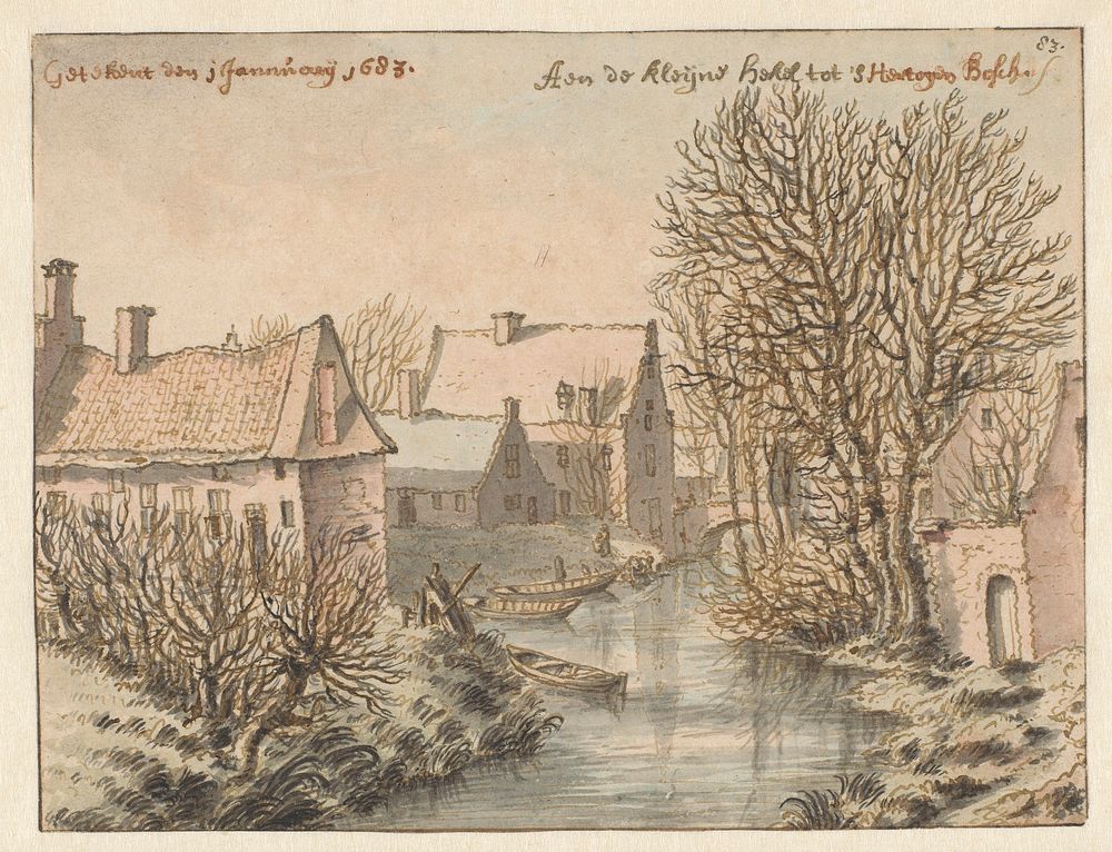 View of the ‘Kleyne Hekel’ in ’s-Hertogenbosch (1683) by Barend Klotz and Valentijn Klotz