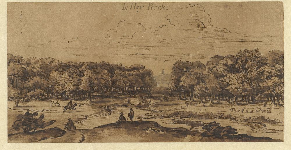 Hydepark te Londen (1699 - 1719) by Michiel van Overbeek