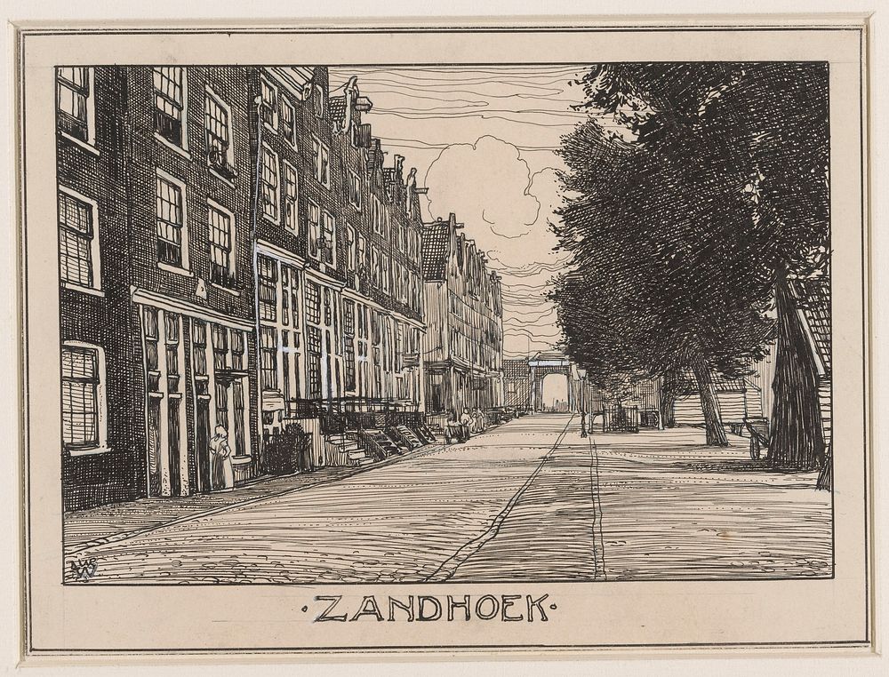 Zandhoek te Amsterdam (1870 - 1926) by Willem Wenckebach