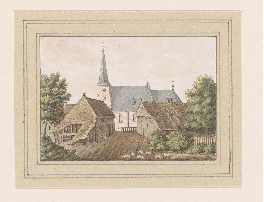 Gezicht op het dorp Etten in Noord-Brabant (1700 - 1850) by anonymous
