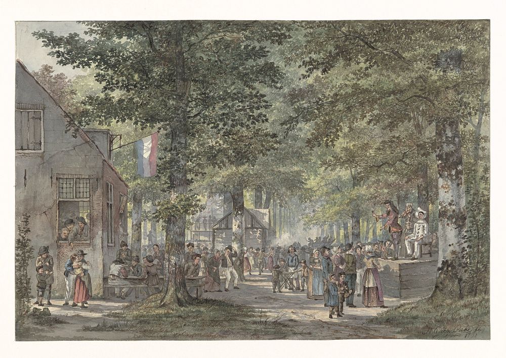 Festival in de Haarlemmer hout (1832) by Hendrik Gerrit ten Cate