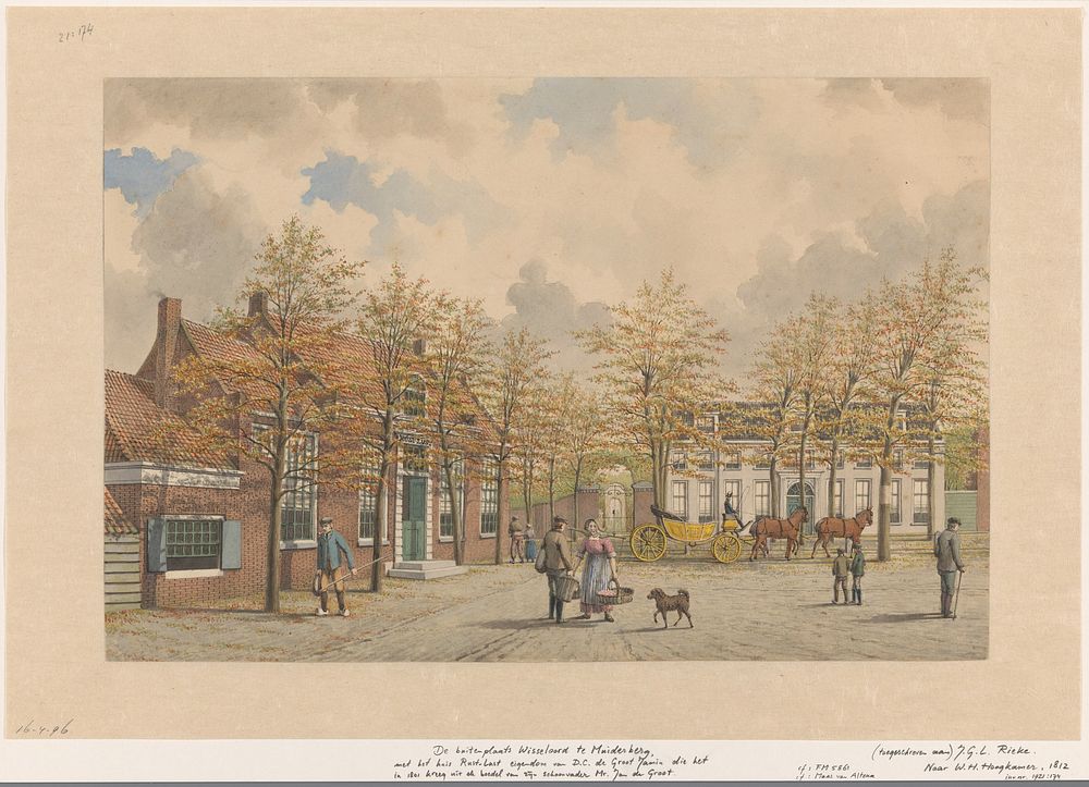 De buitenplaats Wisseloord te Muiderberg (1827 - 1898) by Johan George Lodewijk Rieke and Willem Hendrik Hoogkamer