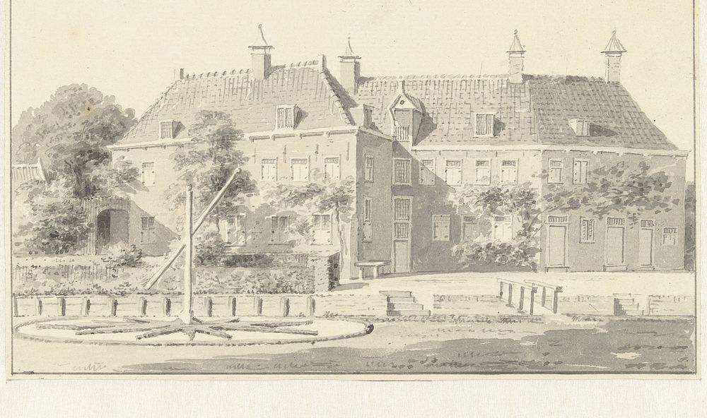 Het vergaderhuis van de Collegianten te Rijnsburg (1735) by Cornelis Pronk