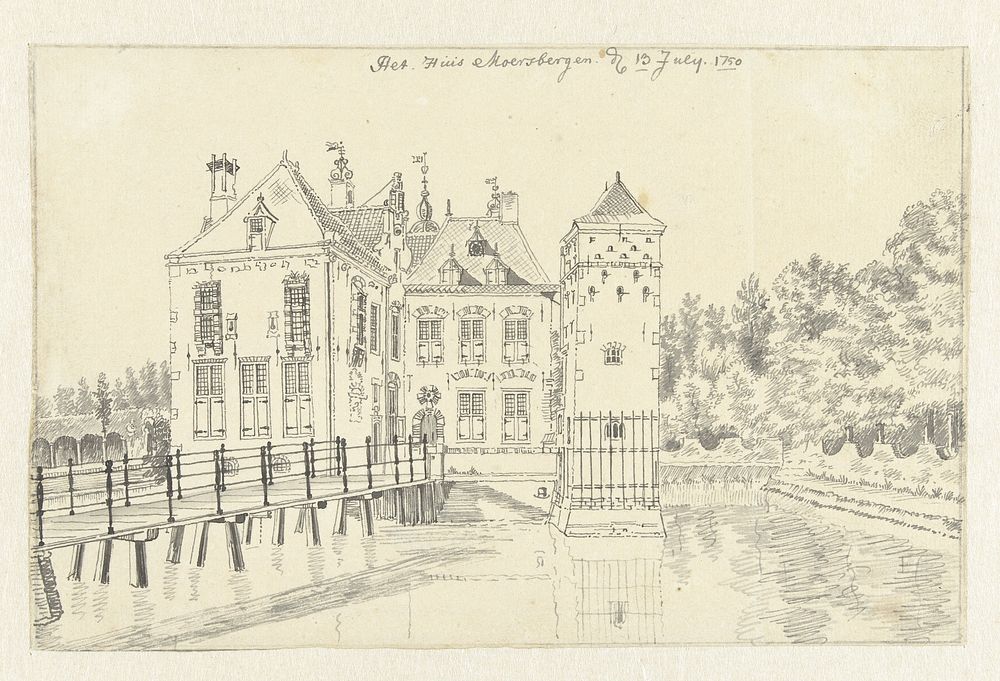 Het Huis Moersbergen (1750) by Jan de Beijer