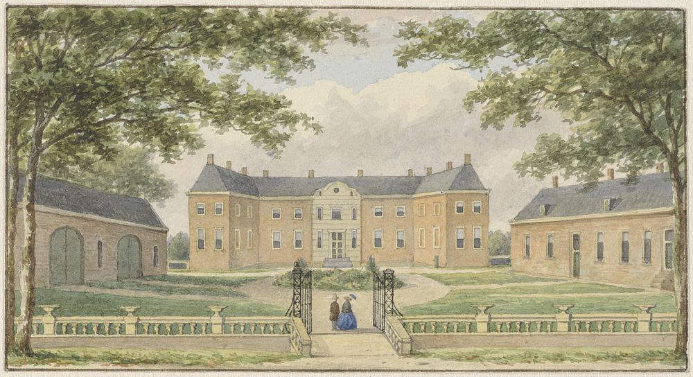 Het Huis Ampsen, bij Lochem (1825 - 1879) by Christianus Hendricus Hein