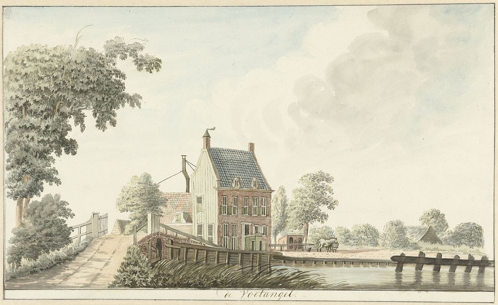 Herberg de Voetangel aan de Utrechtse trekvaart (1782) by Hendrik Tavenier