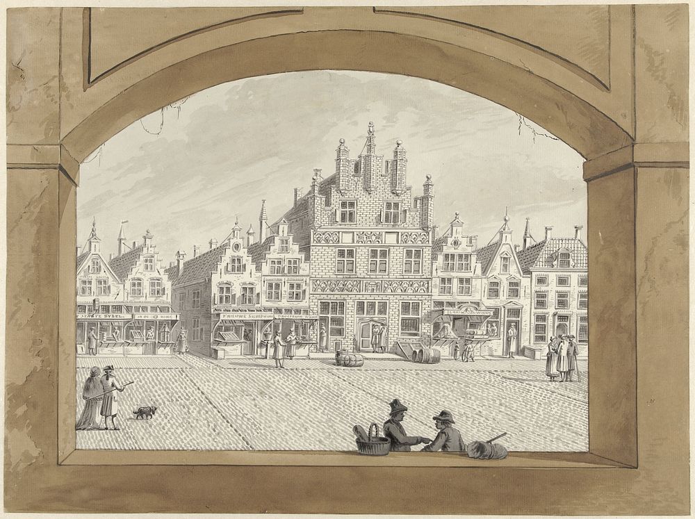 De Koopmanshal in Middelburg (1744 - 1786) by Dirk Verrijk