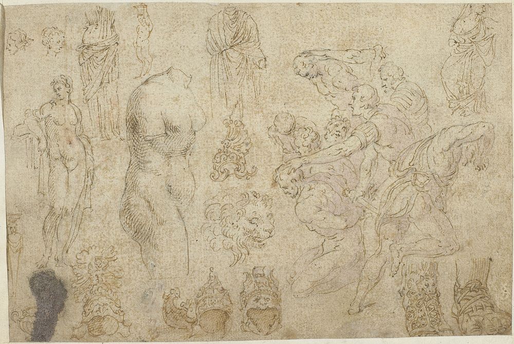 Beelden en fresco (c. 1550 - c. 1570) by anonymous and Giulio Romano