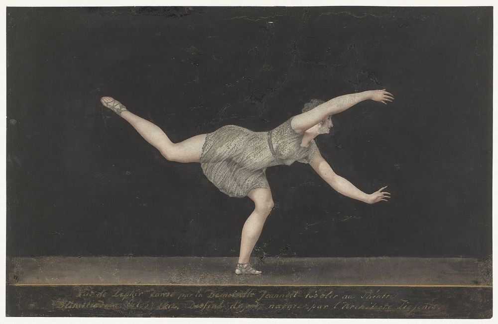 Danseres Annette Köbler, de Pas-de-Zephir uitvoerende (1812) by Bartholomeus Ziesenis