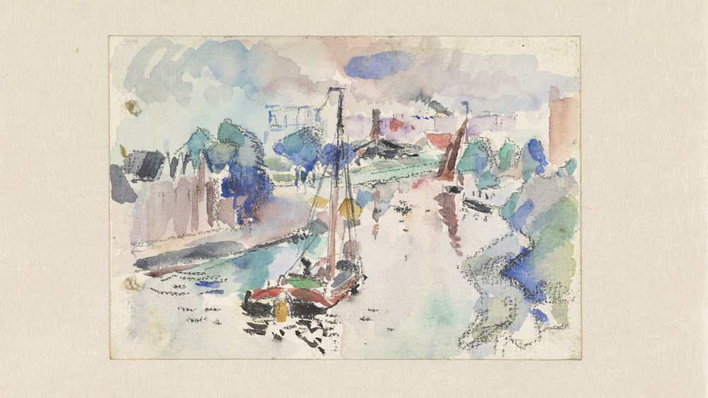 De Kostverloren Vaart te Amsterdam gezien in noordelijke richting (1915) by Rik Wouters