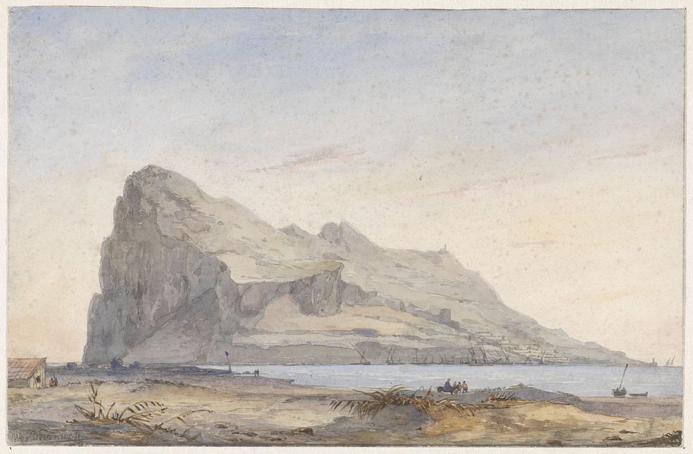 Rots van Gibraltar (1834 - 1893) by Willem Anthonie van Deventer