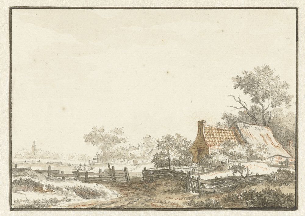 Landschap met boerderij (1772) by Jean Franc ois Delcourt