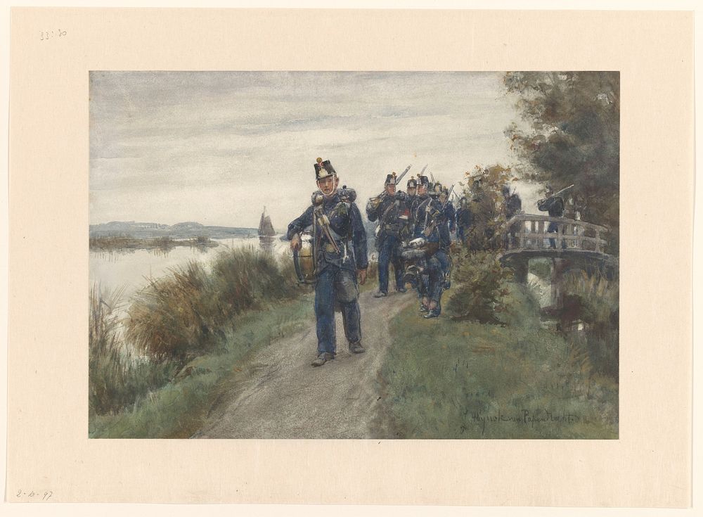 Patrouille van de infanterie (1868 - 1933) by Jan Hoynck van Papendrecht