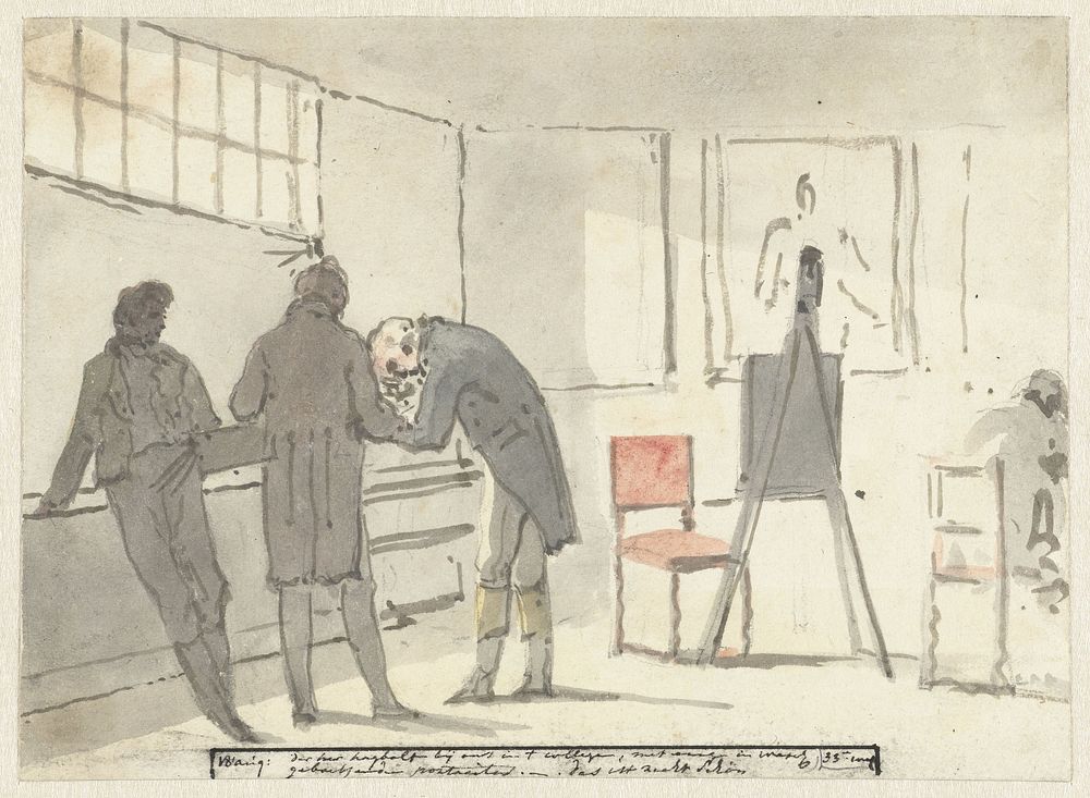 Der heer hagbolt bij ons int college (dagboek, 18 augustus) (1805 - 1808) by Christiaan Andriessen