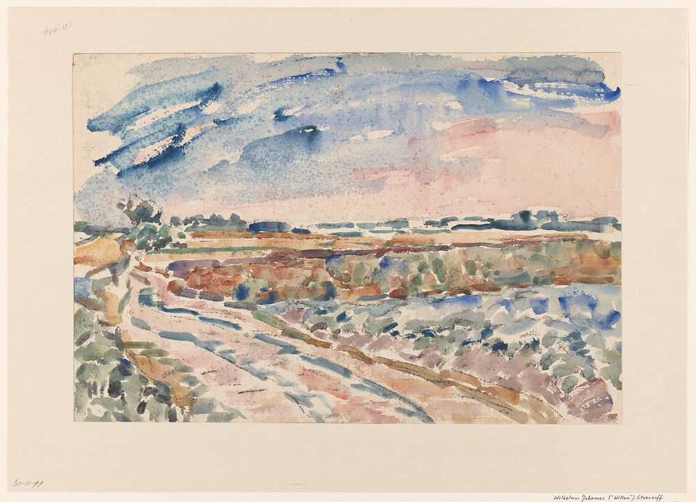 Weg door landschap (1873 - 1932) by Wilhelmus Johannes Steenhoff