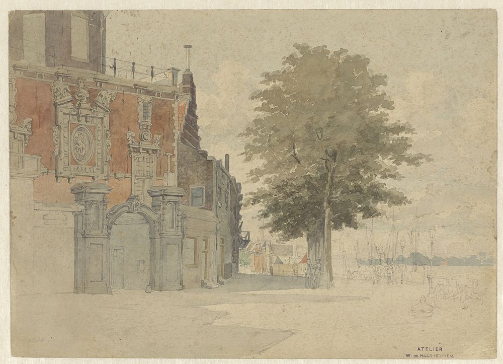 De Groothoofdspoort te Dordrecht (1841 - 1911) by Willem de Haas Hemken