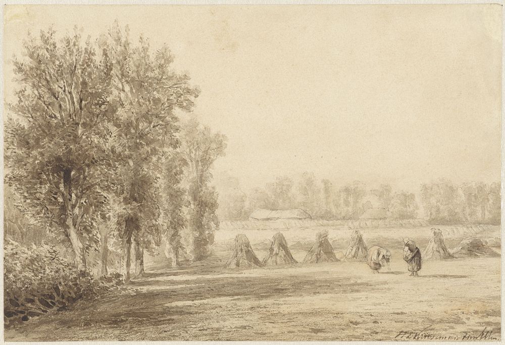 Korenveld (1839 - 1904) by Hendrik Dirk Kruseman van Elten