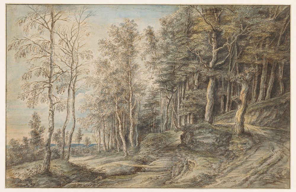 Boslandschap (1605 - 1673) by Lucas van Uden