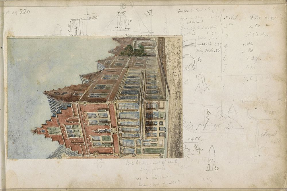 Hoekpand met een trapgevel (1862 - 1867) by Isaac Gosschalk and Joseph Henry Gosschalk
