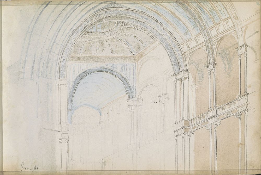 Interieur van het Paleis voor Volksvlijt te Amsterdam (1863) by Isaac Gosschalk and Joseph Henry Gosschalk