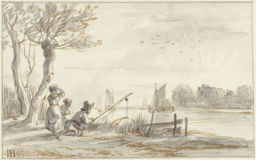 Zomers riviergezicht (1776 - 1822) by Jan Hulswit