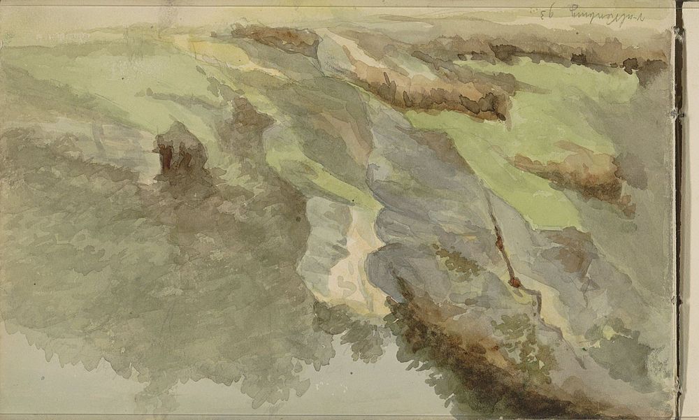 Mergelwand te Valkenburg (1893) by Anna Catharina Maria van Eeghen