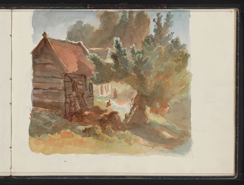 Boom voor een hut (1864 - 1865) by Maria Vos