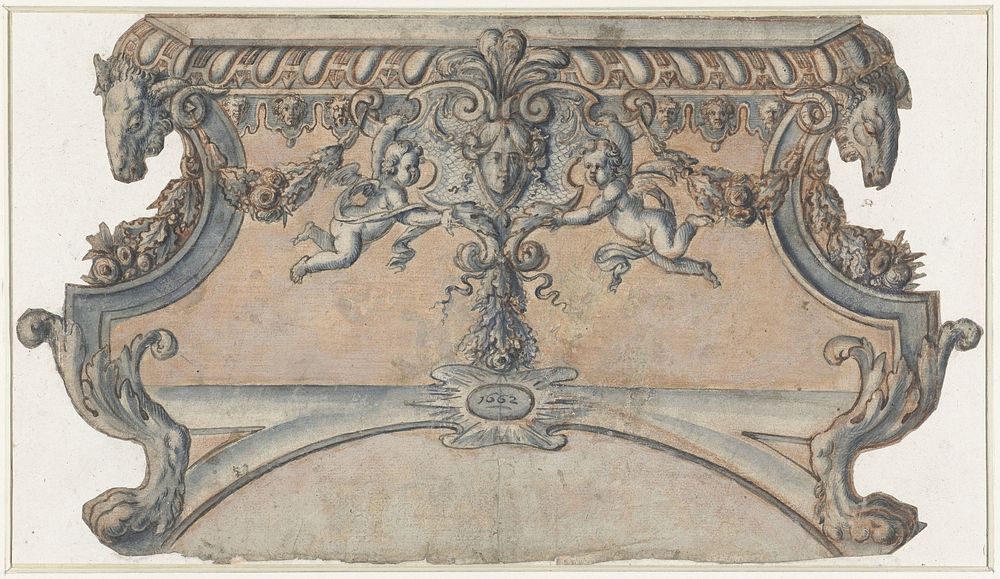 Ontwerp voor een Lodewijk XIV-penanttafel (1662) by anonymous