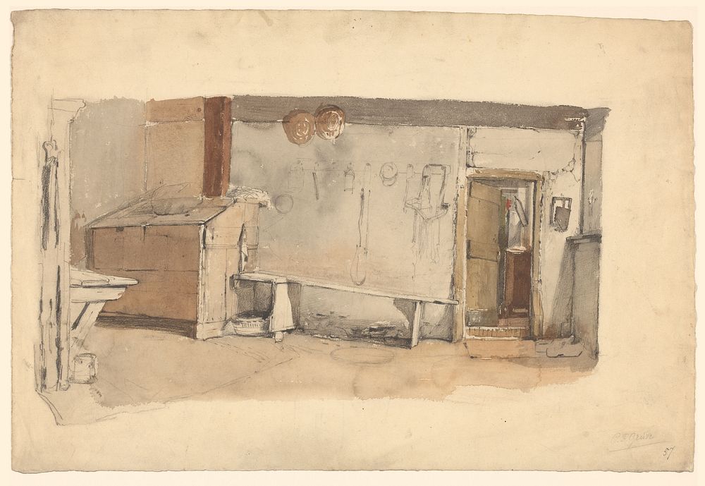 Een boerendeel (1821 - 1872) by Petrus Franciscus Greive