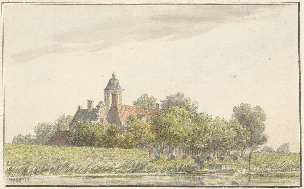 Pauwentuin aan de Amstel (1757 - 1805) by Martinus van der Jagt