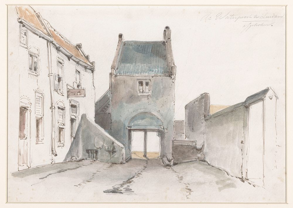 Steigerpoort te Leerdam (1832 - 1880) by Jan Weissenbruch