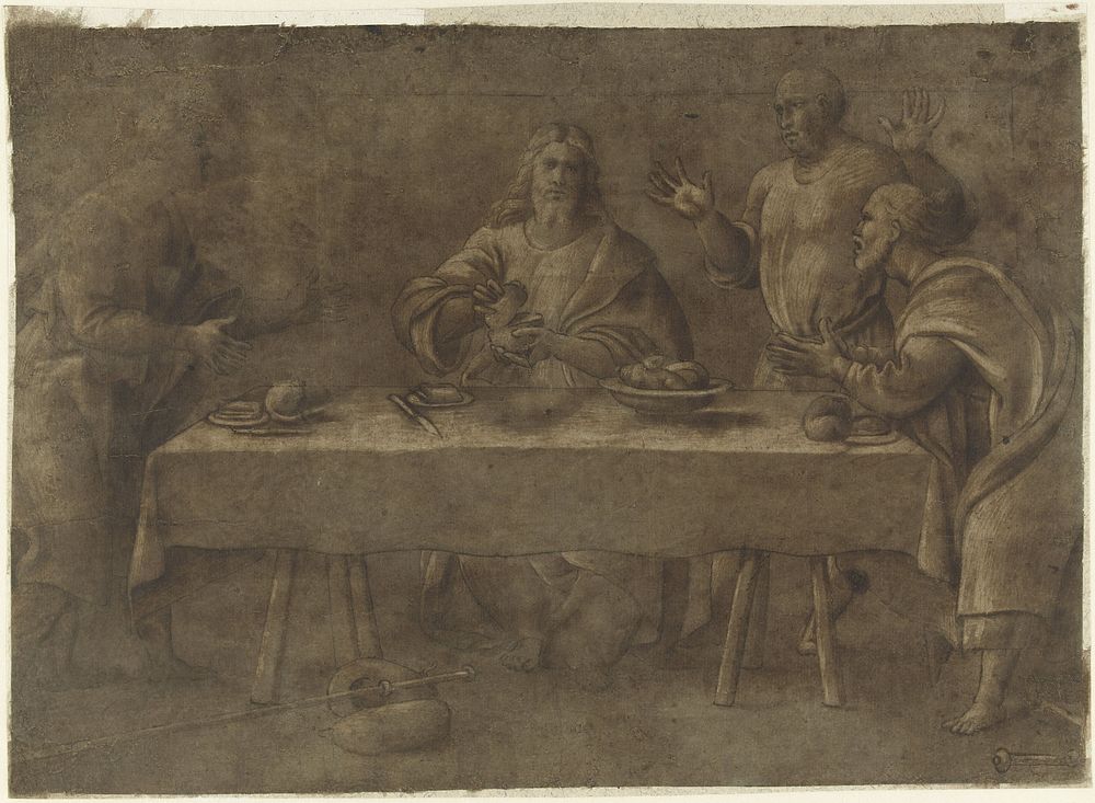 Maaltijd te Emmaüs (1515 - 1588) by Pomponio Amalteo
