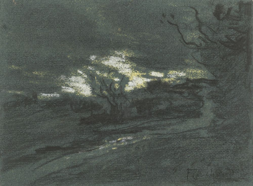 Landschapsimpressie (1876 - 1943) by François Cachoud