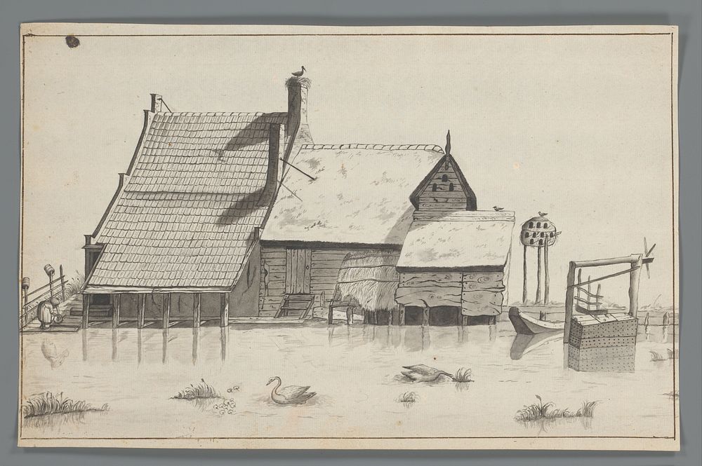 Boerderij aan het water (1700 - 1799) by Johan Johansz Balen and Matthijs Balen 1684 1766