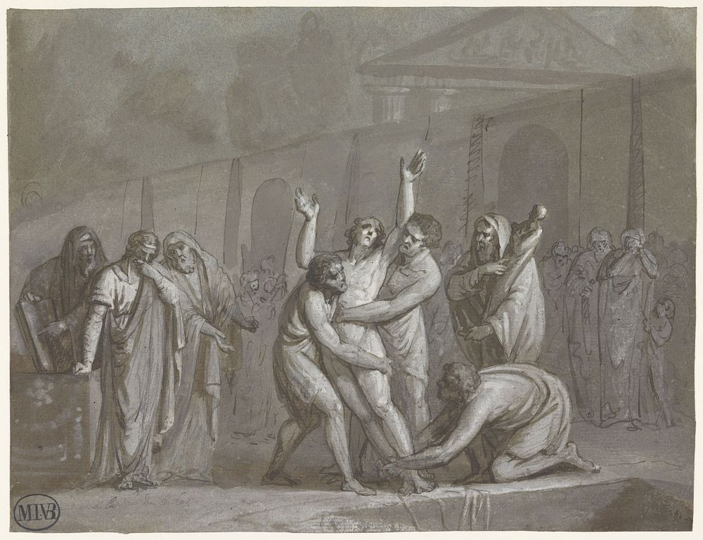 Romeinse terechtstelling (1783 - 1839) by Mattheus Ignatius van Bree