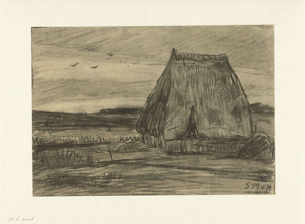 Landschap met hut (1844 - 1909) by Sientje Mesdag van Houten