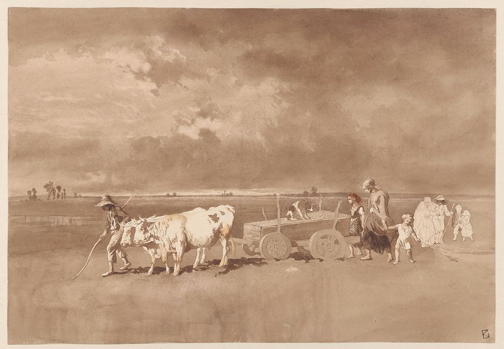 Begrafenis in de Campagna (1841 - 1857) by Johan Daniël Koelman