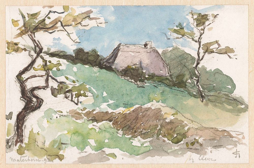 Landschap met boerderij te Materborn bij Kleve (1892) by Carel Nicolaas Storm van s Gravesande