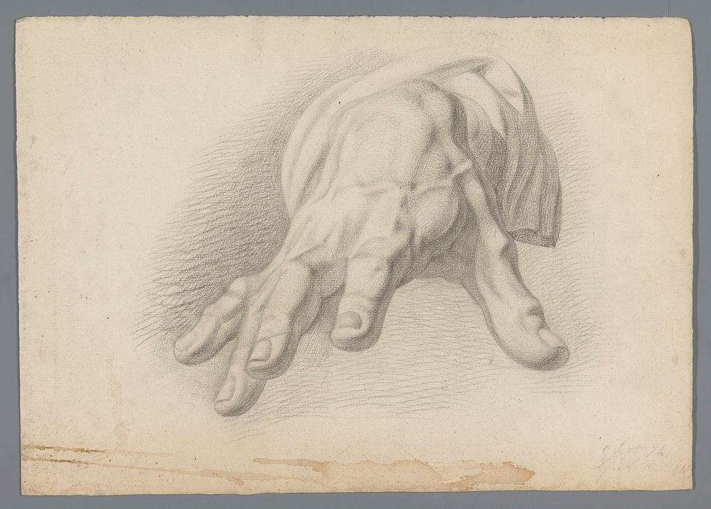 Studie van een hand (1826) by Gerard Allebé