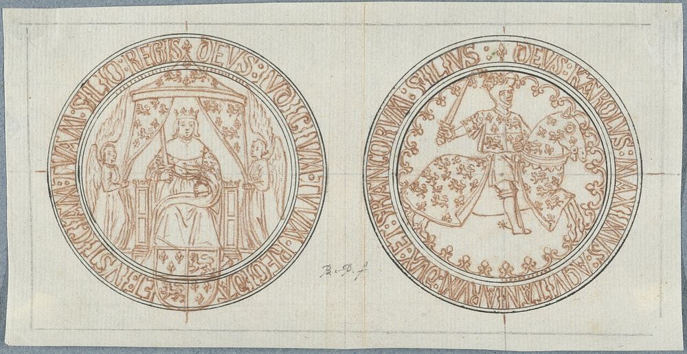 Voor- en achterzijde van een penning op de veroveringen van Hertog Karel van Normandië (1683 - 1733) by Bernard Picart